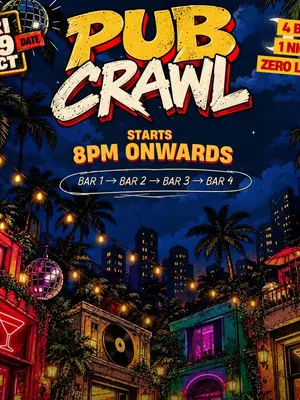 SLCT Experiences Presents Pub Crawl poster