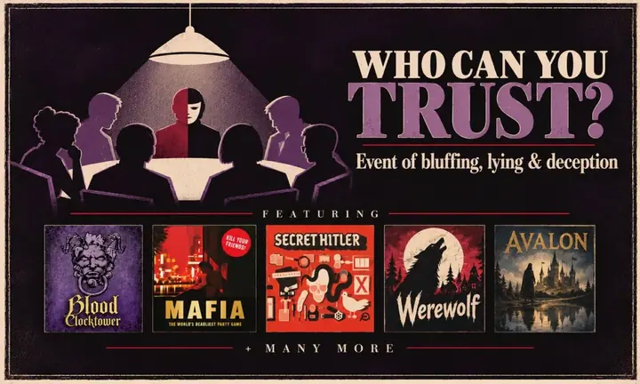Social Deduction Board Game Afternoon poster