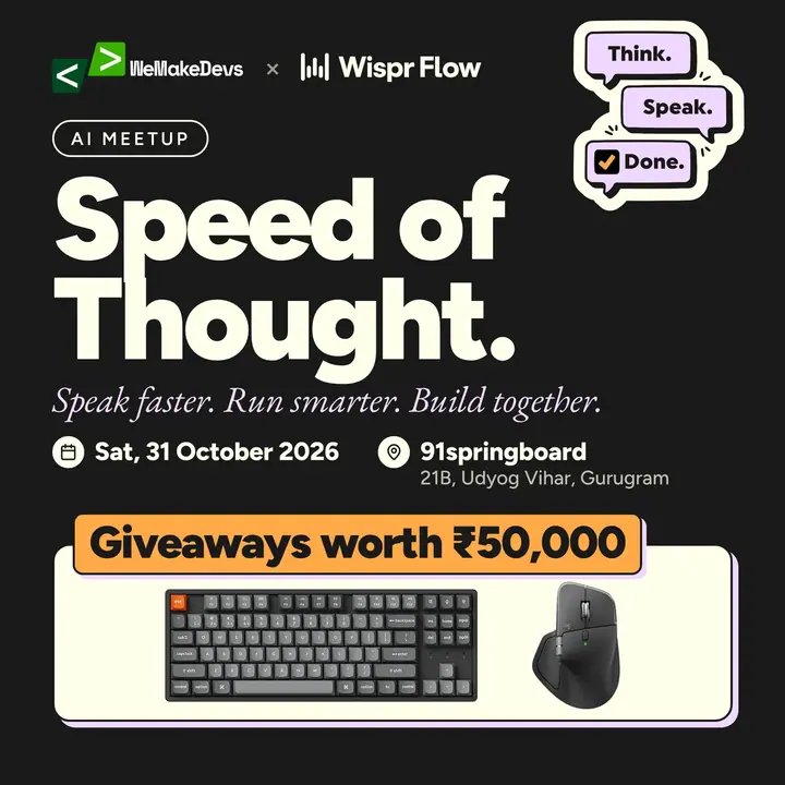 Speed of Thought: AI Meetup poster