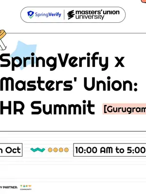 SpringVerify x Masters' Union University: HR Summit poster