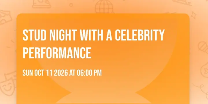 Stud Night with a Celebrity Performance poster