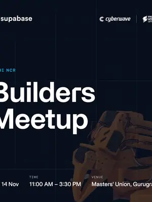 Supabase x Cyberwave Builders Meetup poster