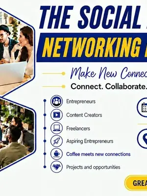 The Social Pulse Networking Meetup poster