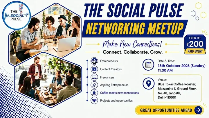 The Social Pulse Networking Meetup poster