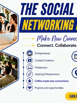 The Social Pulse Networking Meetup poster
