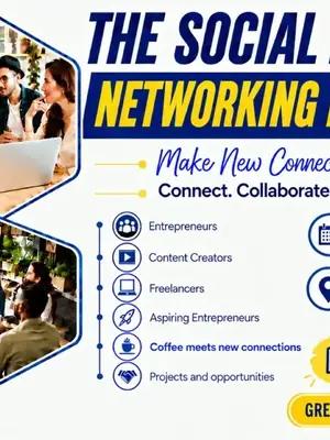 The Social Pulse Networking Meetup poster