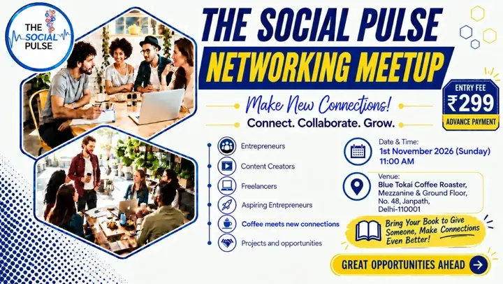 The Social Pulse Networking Meetup poster