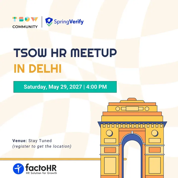 TSOW HR Meetup in Delhi poster