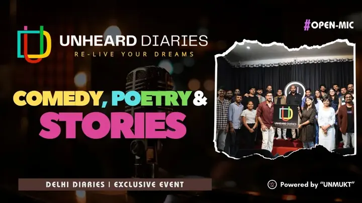 Unheard Diaries Open Mic: Comedy, Poetry, Storytelling & Spoken Word poster