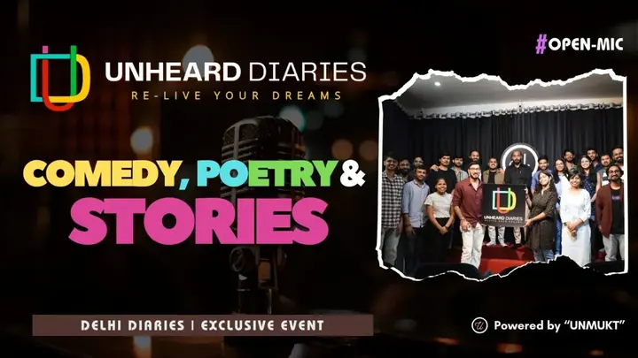 Unheard Diaries Presents: Comedy, Poetry, Storytelling & Spoken Word Open Mic poster