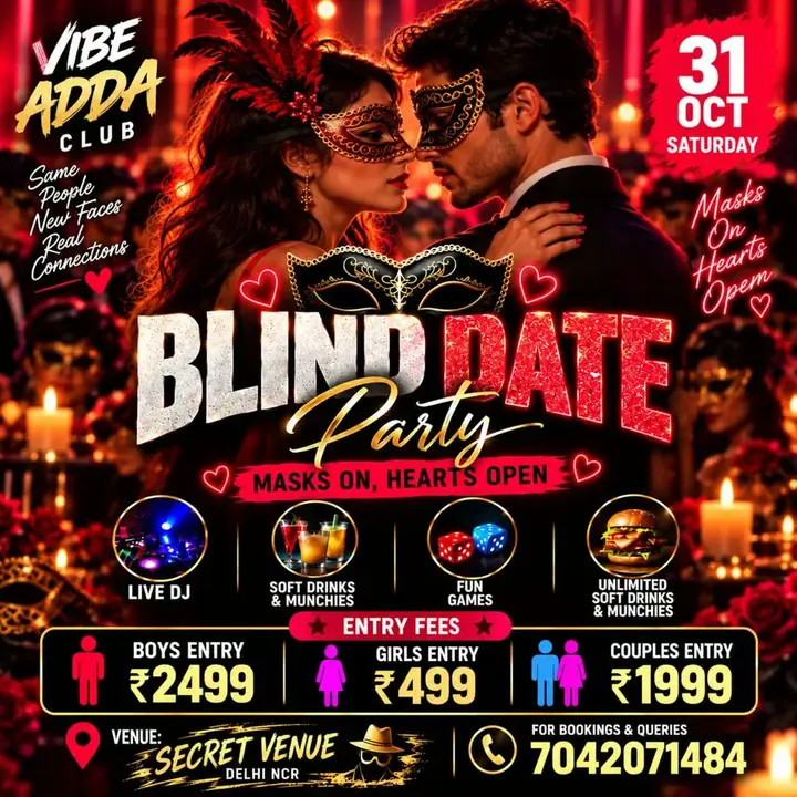 Vibe Adda Club Presents: Blind Date Party poster