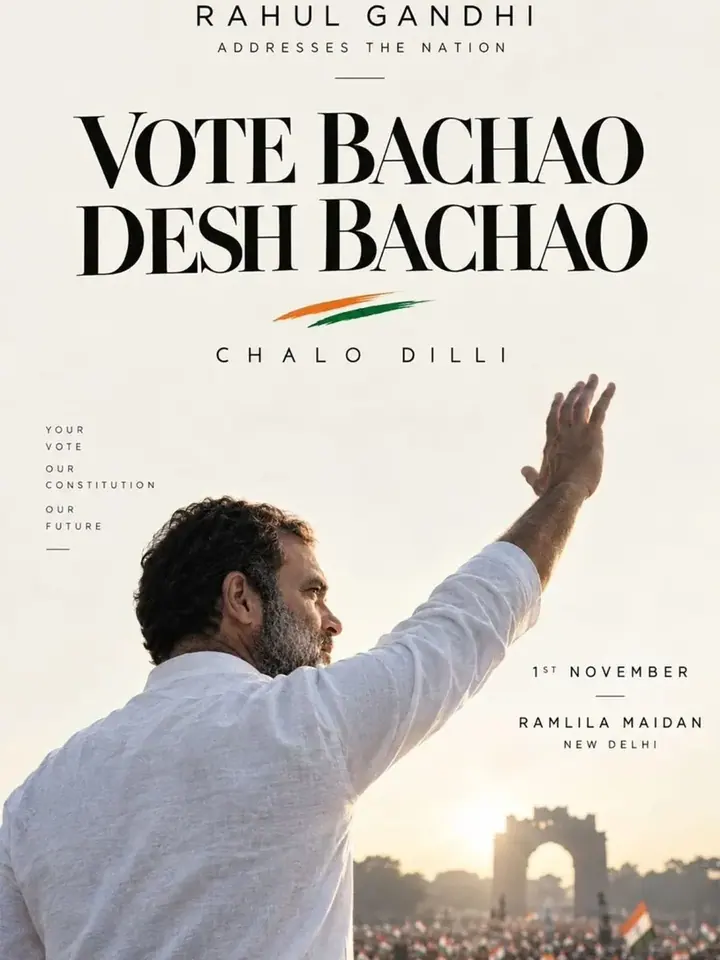 Vote Bachao Desh Bachao Rally poster
