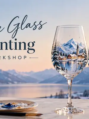 Wine Glass Painting poster