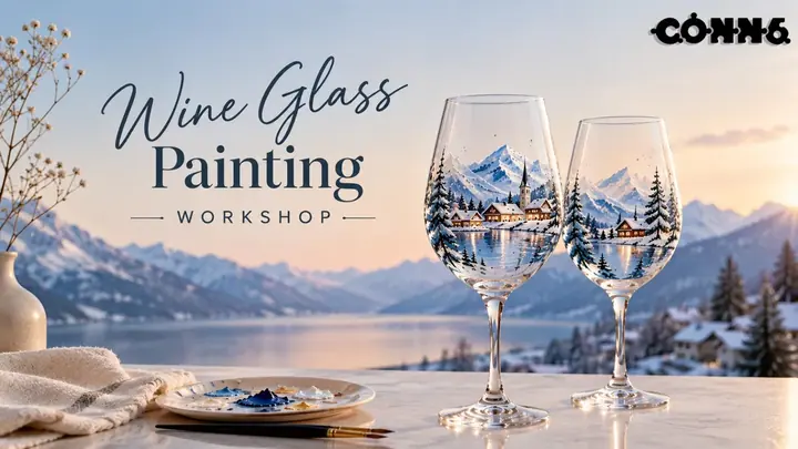 Wine Glass Painting poster