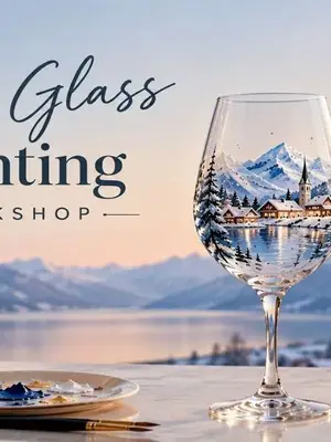 Wine Glass Painting poster