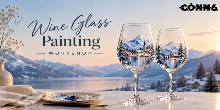 Wine Glass Painting poster