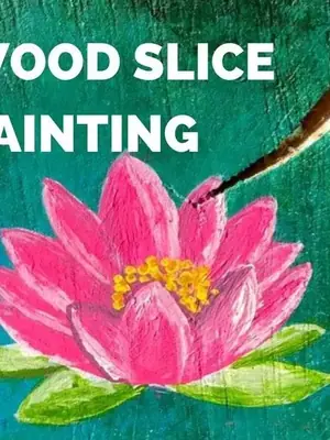 Wood Slice Painting poster