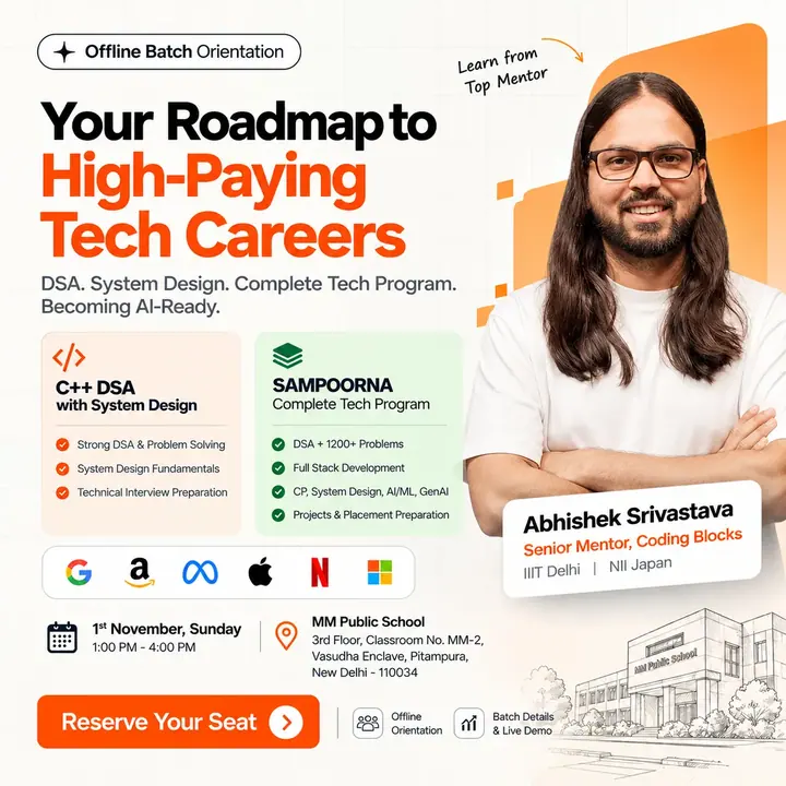 Your Roadmap to High-Paying Tech Careers – Offline Orientation poster